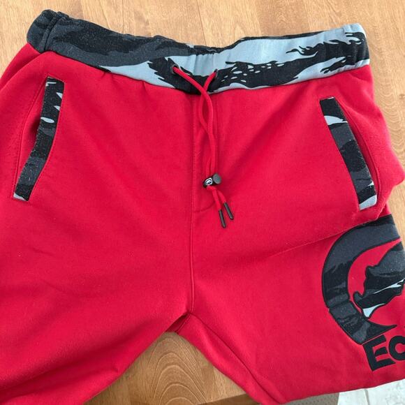 Ecko Unltd Joggers Vintage Red Camo Joggers Y2K Skate 90s City Hip Hop Retro - Picture 6 of 12